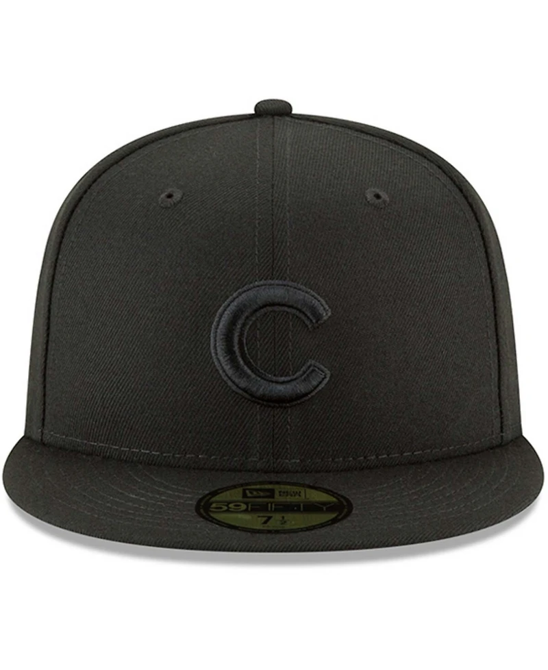 Men's Black Chicago Cubs Primary Logo Basic 59FIFTY Fitted Hat