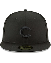 Men's Black Chicago Cubs Primary Logo Basic 59FIFTY Fitted Hat
