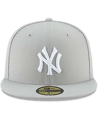 Men's Gray New York Yankees Fashion Color Basic 59FIFTY Fitted Hat