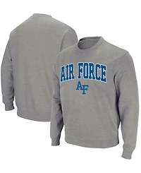 Men's Heathered Gray Air Force Falcons Arch Logo Sweatshirt