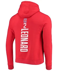 Men's Kawhi Leonard Red La Clippers Team Playmaker Name and Number Pullover Hoodie