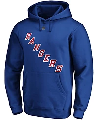 Men's Alexis Lafreniere Royal New York Rangers Authentic Stack Name and Number Pullover Hoodie