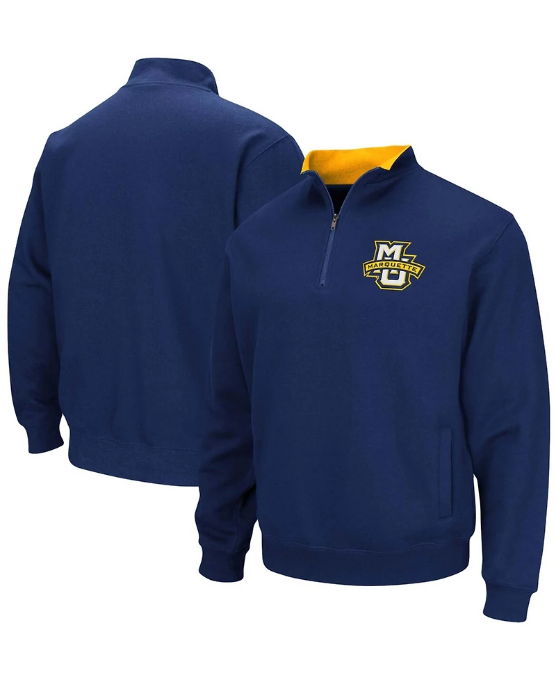 Men's Navy Marquette Golden Eagles Tortugas Logo Quarter-Zip Jacket
