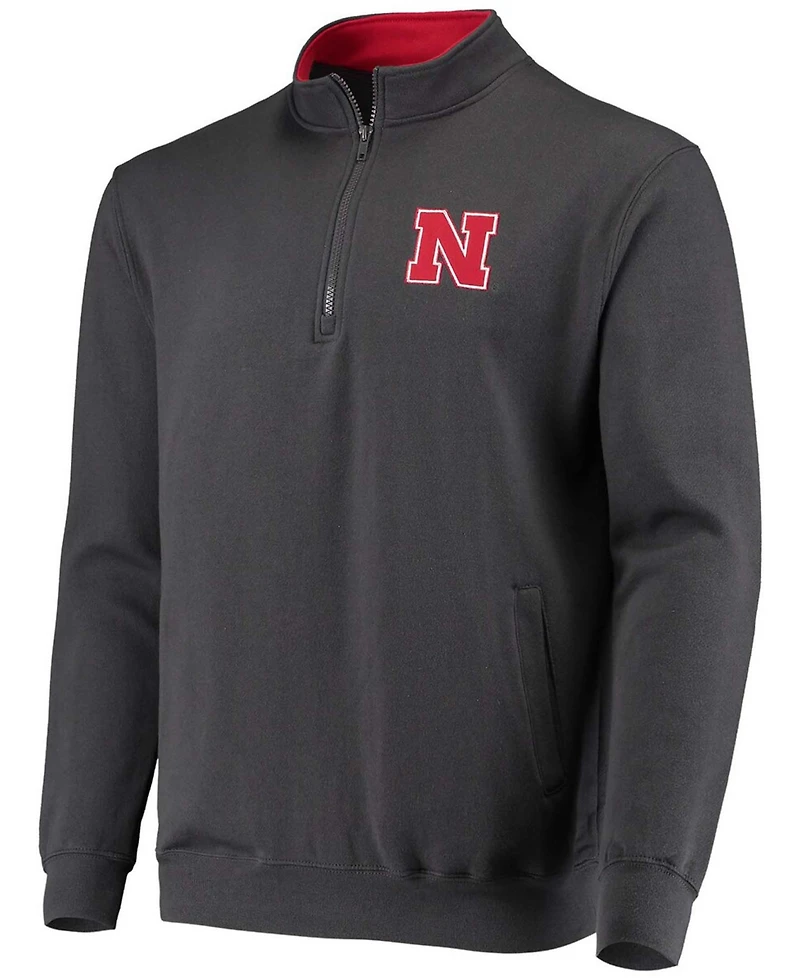 Men's Charcoal Nebraska Huskers Tortugas Logo Quarter-Zip Jacket