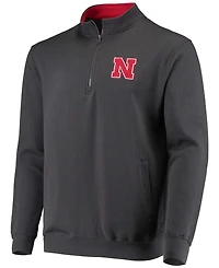 Men's Charcoal Nebraska Huskers Tortugas Logo Quarter-Zip Jacket