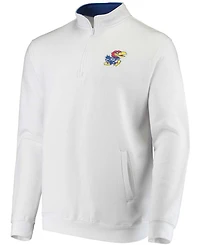 Men's White Kansas Jayhawks Tortugas Logo Quarter-Zip Jacket
