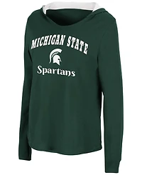Women's Green Michigan State Spartans Catalina Hoodie Long Sleeve T-shirt