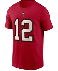 Men's Tom Brady Red Tampa Bay Buccaneers Name Number T-shirt