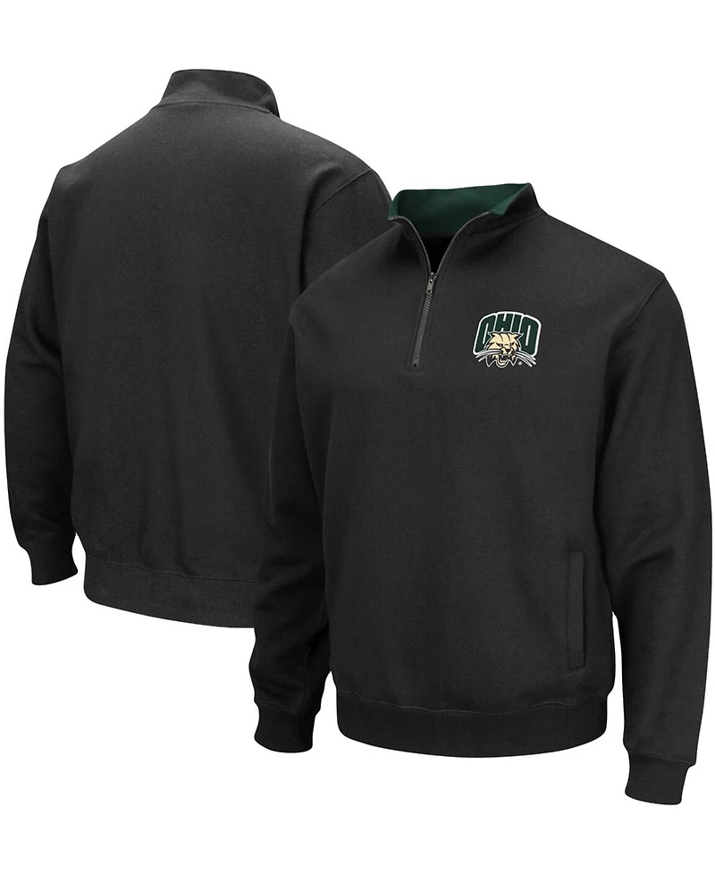 Men's Black Ohio Bobcats Tortugas Logo Quarter-Zip Jacket