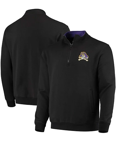 Men's Black Ecu Pirates Tortugas Logo Quarter-Zip Jacket