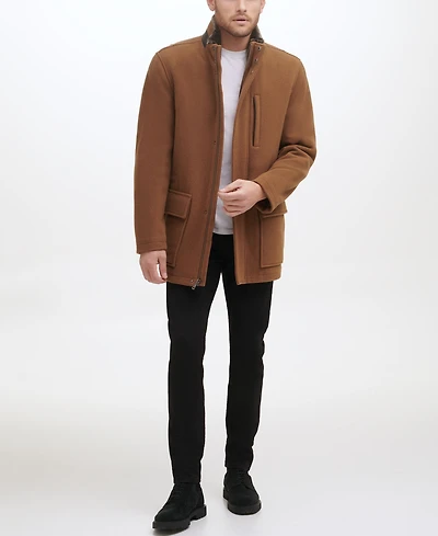 Cole Haan Men's Wool Plush Car Coat