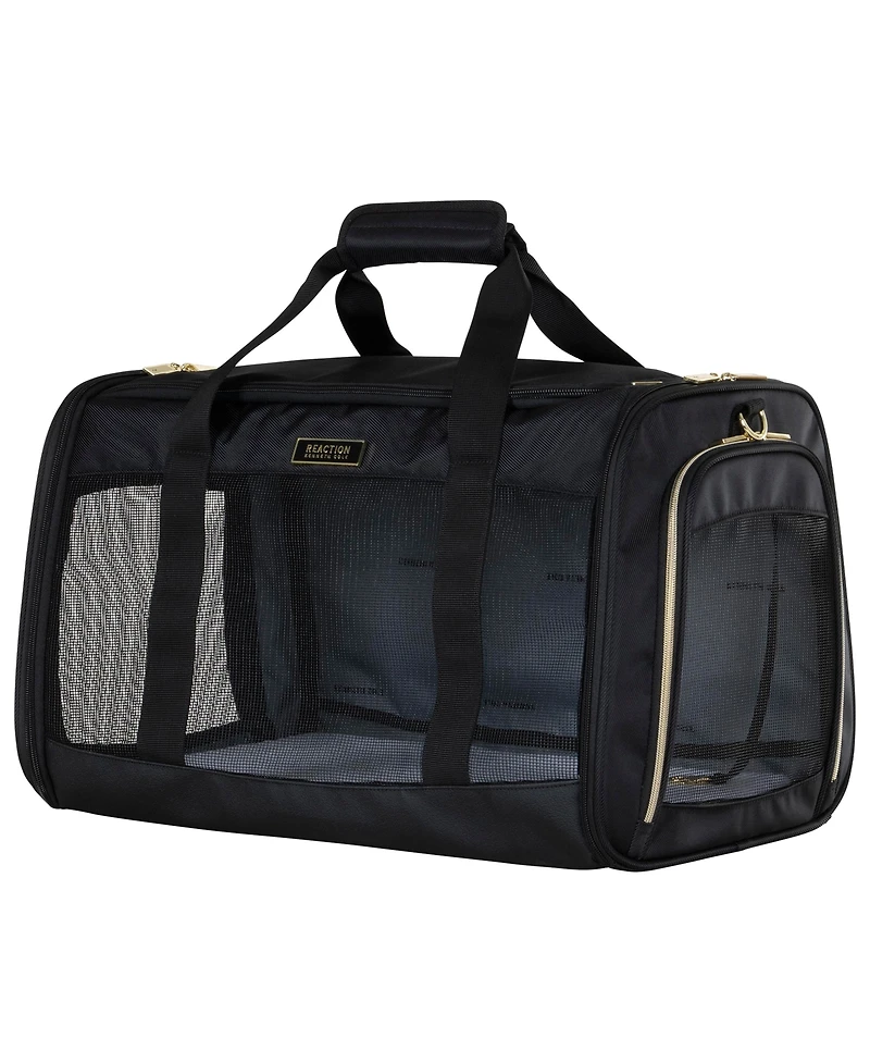 Soft Sided Multi-Entry Collapsible Travel Large Pet Carrier Duffel With Removable Lining