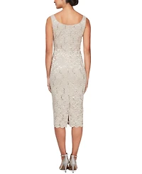 Sl Fashions Petite 2-Pc. Lace Jacket & Midi Dress Set