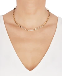 Diamond Pave Link 16" Statement Necklace (1/2 ct. t.w.) in 14k Gold
