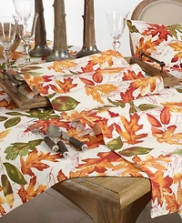 Saro Lifestyle Autumn Leaf Embroidered Table Runner, 54" x 16"