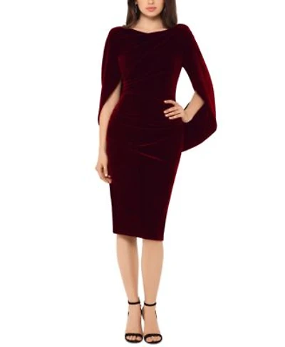 Betsy Adam Velvet Cape Dress 2p 22w