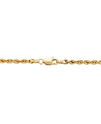 Lightweight Rope Link 16" Chain Necklace in 14k Gold (2-1/2mm)