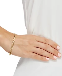 Italian Gold Cuban Link Chain Bracelet (5mm) in 10k Gold