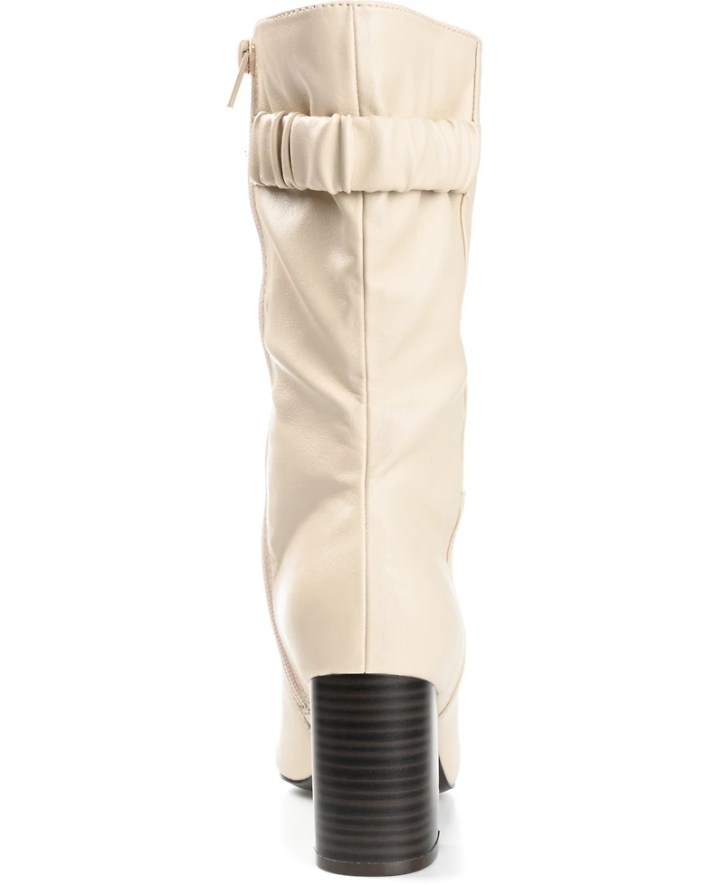 Journee Collection Women's Wilo Wide Calf Block Heel Boots