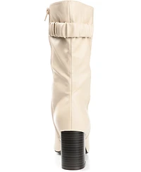 Journee Collection Women's Wilo Wide Calf Block Heel Boots