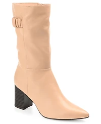 Journee Collection Women's Wilo Wide Calf Block Heel Boots