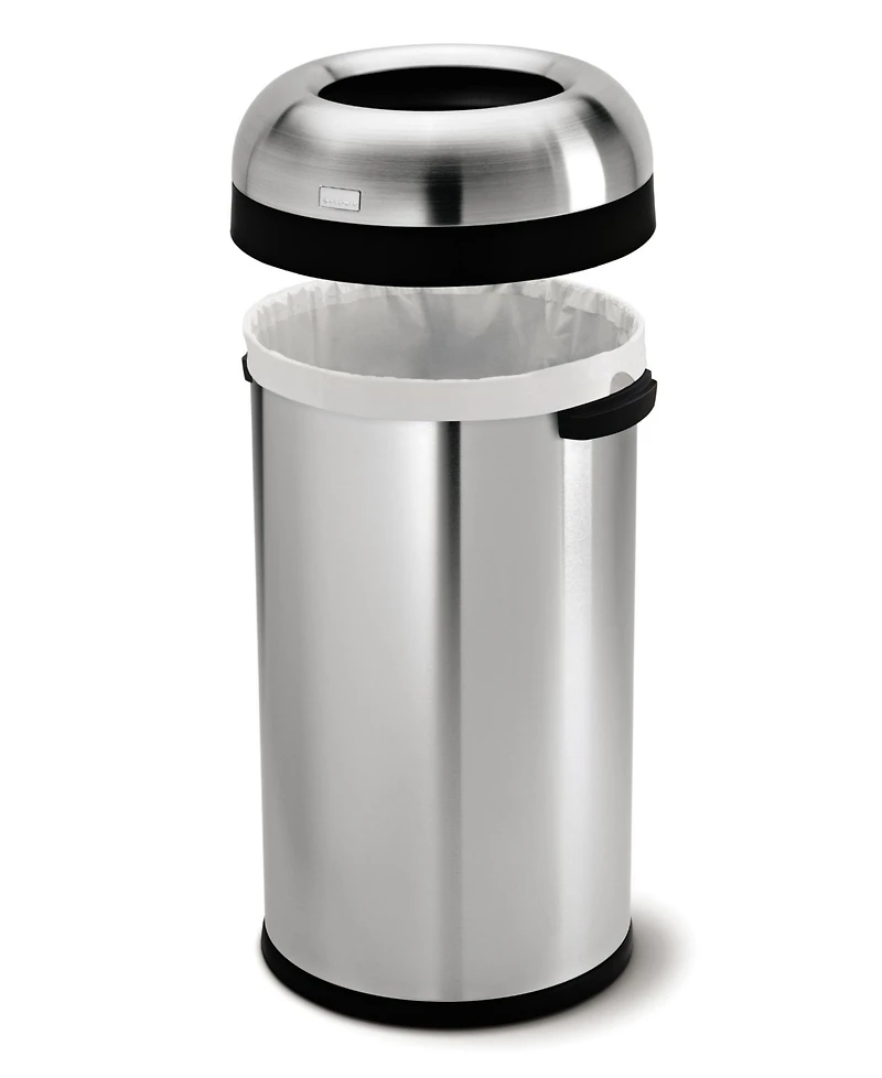 simplehuman 60L Round Bullet Open Top Commercial Trash Can