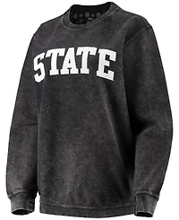Women's Michigan State Spartans Comfy Cord Vintage-Like Wash Basic Arch Pullover Sweatshirt
