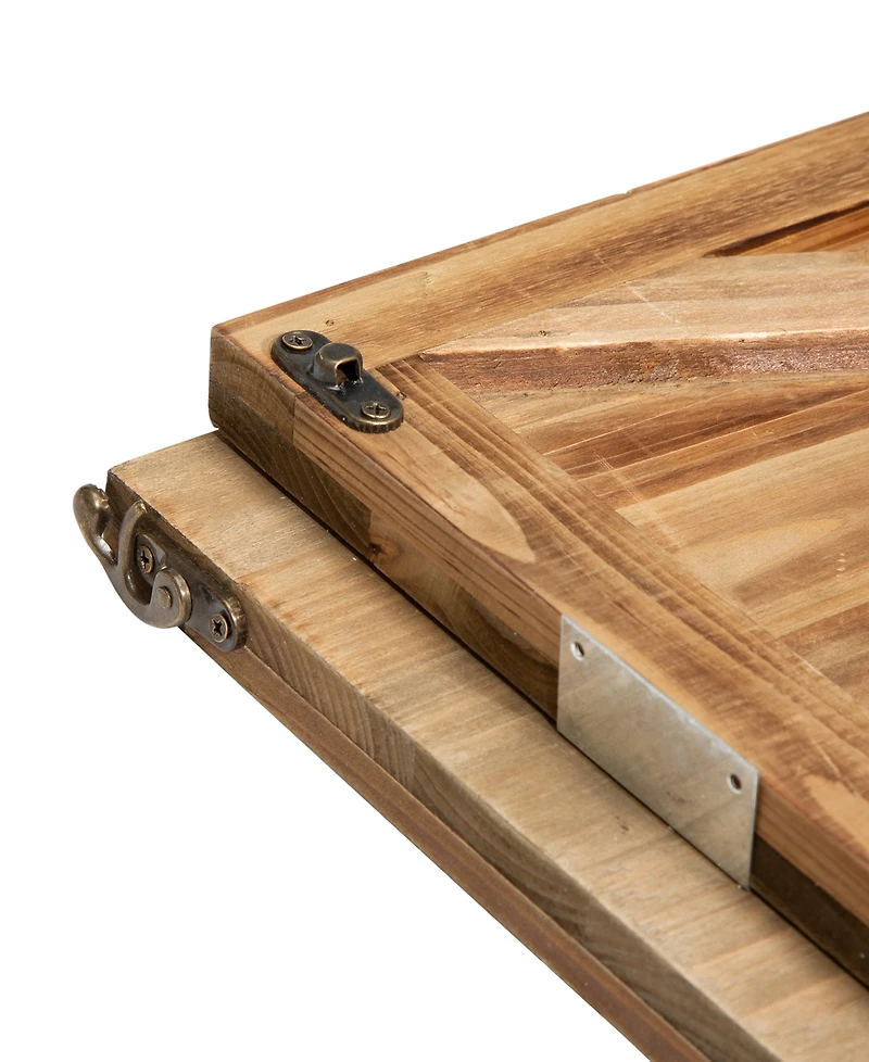 Glitzhome Natural Wooden Tree Collar Kd, 26" x 26"