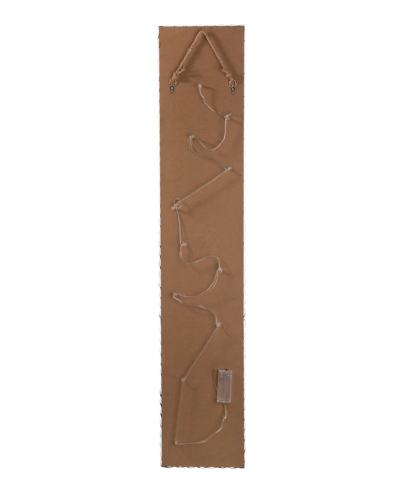 Glitzhome Lighted Wooden Christmas Porch Sign, 42"