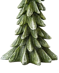 Glitzhome Resin Christmas Table Tree Decor, 14.75"