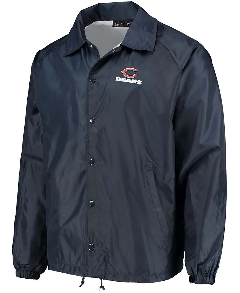 Men's Navy Chicago Bears Coaches Classic Raglan Full-Snap Windbreaker Jacket