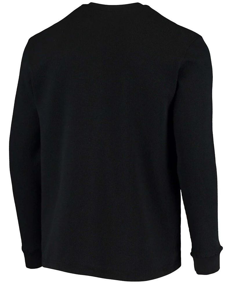 Men's Black Cincinnati Bengals Maverick Thermal Henley Long Sleeve T-shirt