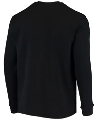 Men's Black Cincinnati Bengals Maverick Thermal Henley Long Sleeve T-shirt