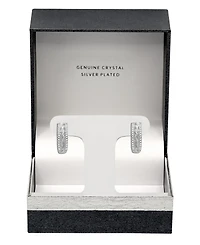 Silver or Gold Plated Twist Center Hinge Hoop Earrings