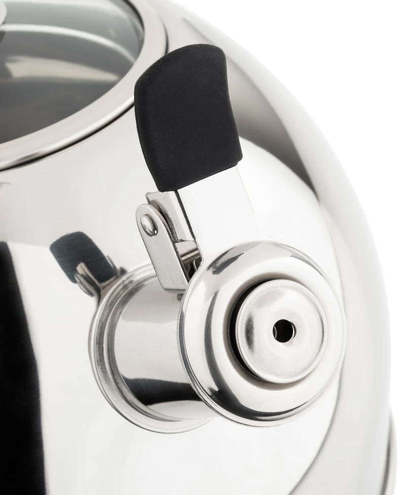 Viking Stainless Steel 2.6-Quart Black Tea Kettle with Copper Handle