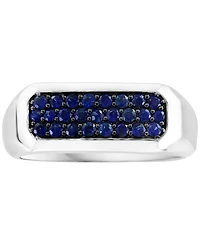Effy Men's Sapphire Cluster Ring (5/8 ct. t.w.) in Sterling Silver