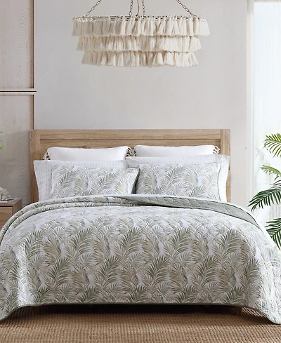 Closeout! Tommy Bahama Home Maui Palm Cotton Reversible 3 Piece Quilt Set