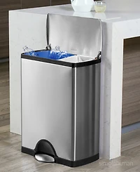 simplehuman 46 Liter Classic Recycling Kitchen Trash Can