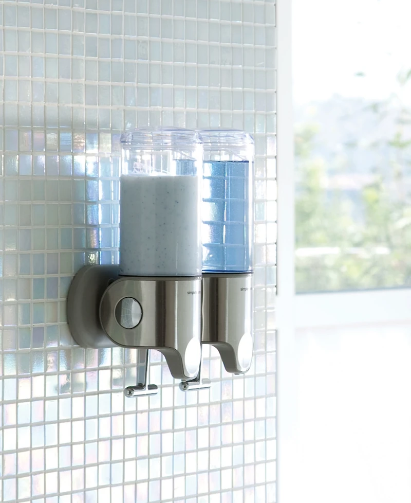 simplehuman Double Wall Mount Pump Shower Soap Dispenser