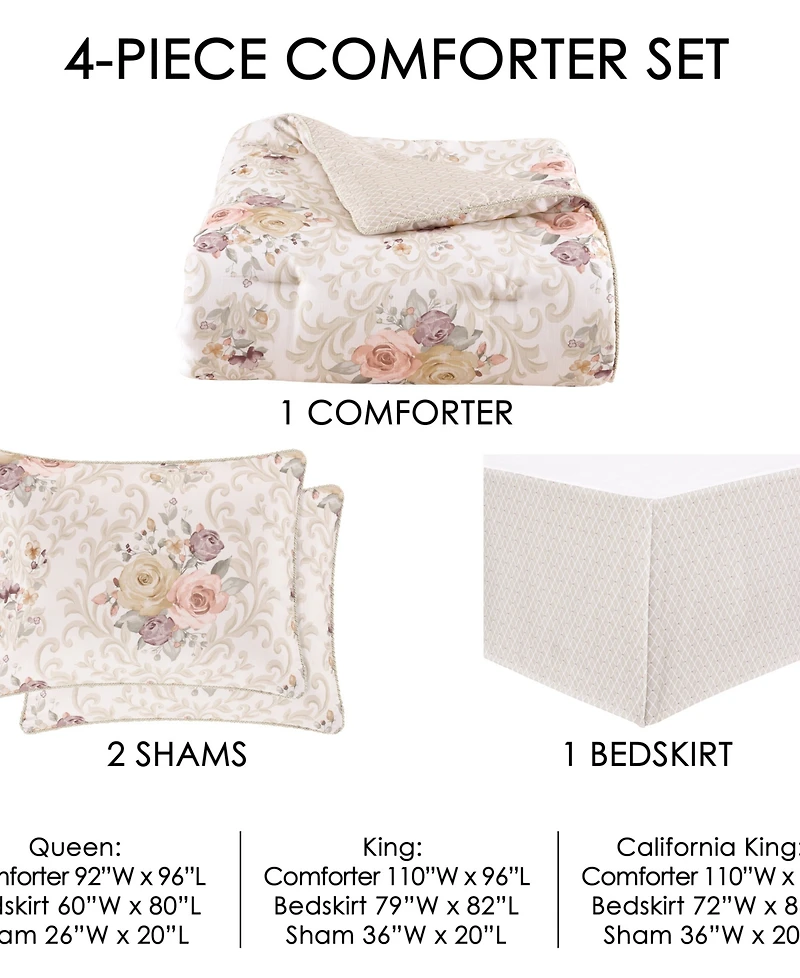 Royal Court Chardonnay 4-Pc. Comforter Set