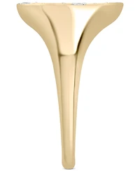 Wrapped Diamond Cross Ring (1/7 ct. t.w.) 14k Gold, Created for Macy's