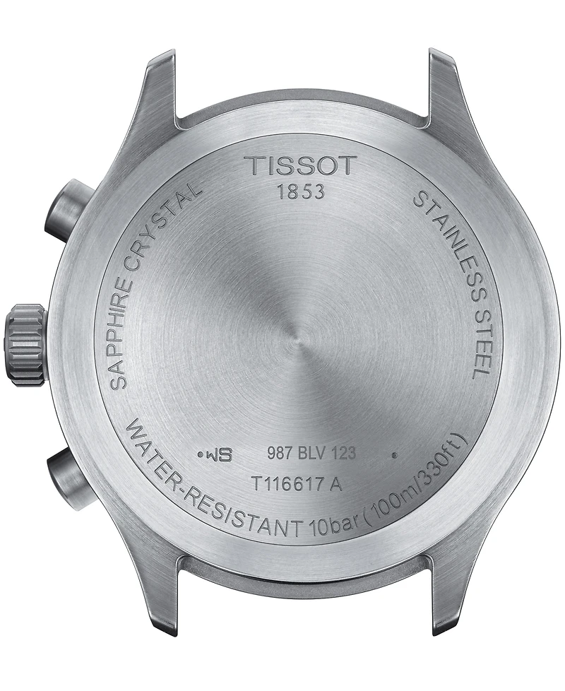 Tissot Men's Swiss Chronograph Xl Vintage Brown Leather Strap Watch 45mm