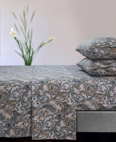 Tribeca Living Camilla Paisley Flannel Extra Deep Pocket 3 Piece Sheet Set