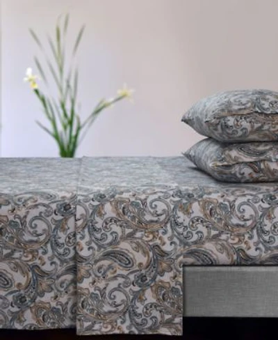 Tribeca Living Camilla Paisley Flannel Extra Deep Pocket Sheet Sets
