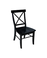 42" Dual Drop Leaf Table with 4 Cross Back Dining Chairs