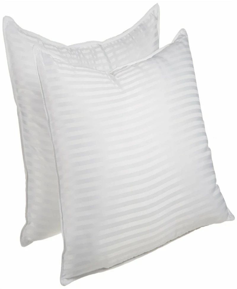 Superior Stripe Down Alternative Medium Firm Back Neck Support 2-Pack Pillows