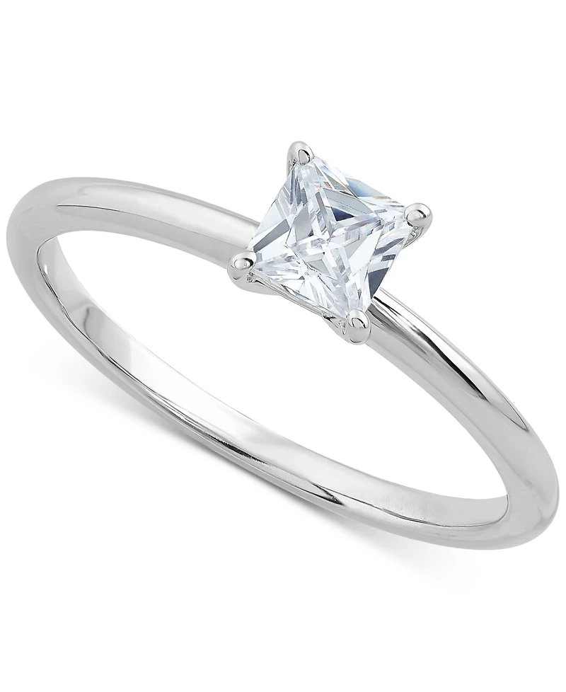 Grown With Love Igi Certified Lab Diamond Princess-Cut Solitaire Engagement Ring (1/2 ct. t.w.) 14k White Gold