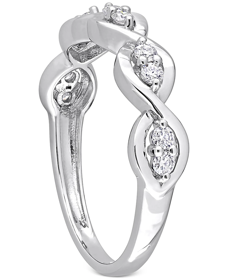 Lab-Grown Moissanite Twist Band (1/4 ct. t.w.) Sterling Silver