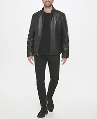 Cole Haan Men's Faux-Leather Motto Jacket