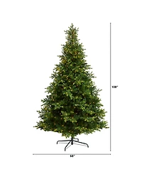 North Carolina Spruce Artificial Christmas Tree with 750 Clear Lights and 1912 Bendable Branches, 9'